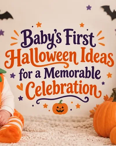 Baby Halloween accessories surrounding the article title