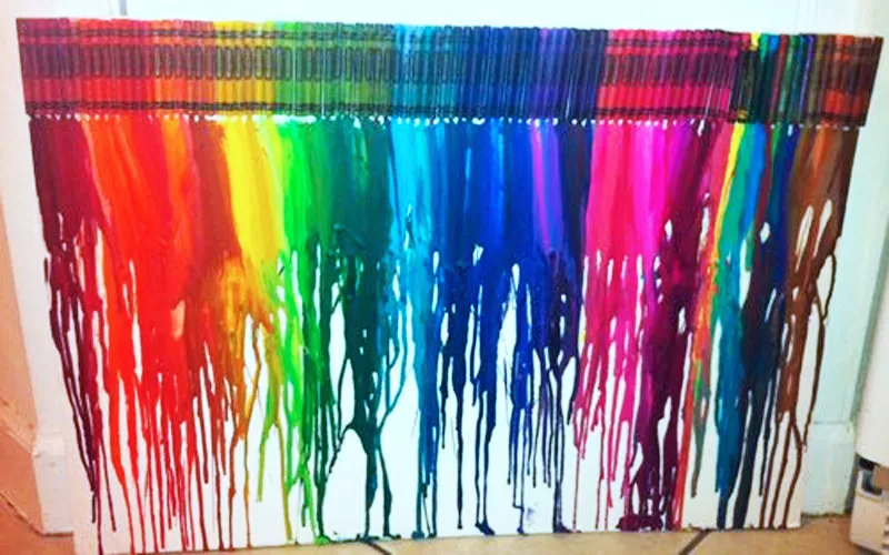 Melted Crayon Art