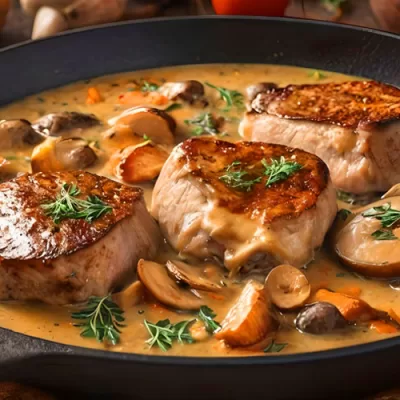 Golden Mushroom Porkchops