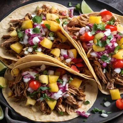 Sweet & Spicy Pulled Pork Tacos with Grilled Pineapple Salsa