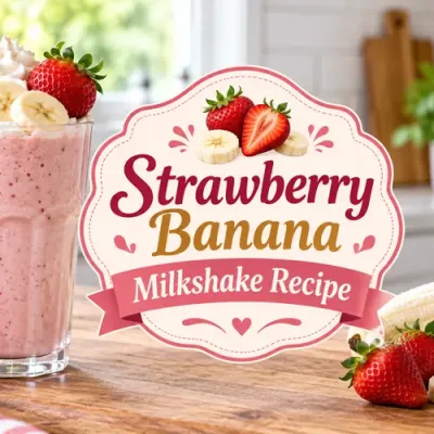 Creamy Strawberry Banana Milkshake with Vanilla Ice Cream