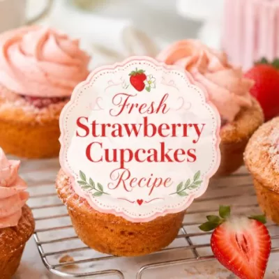 Fresh Strawberry Cupcakes Recipe