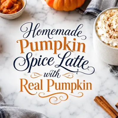Homemade Pumpkin Spice Latte with Real Pumpkin