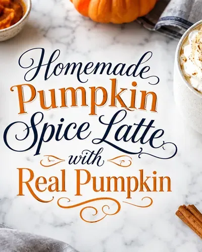 Homemade pumpkin spice latte with real pumpkin recipe