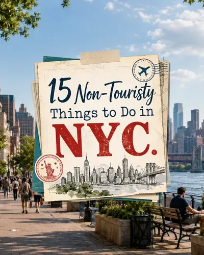 New York City-inspired travel scene for 15 non-touristy things to do in NYC