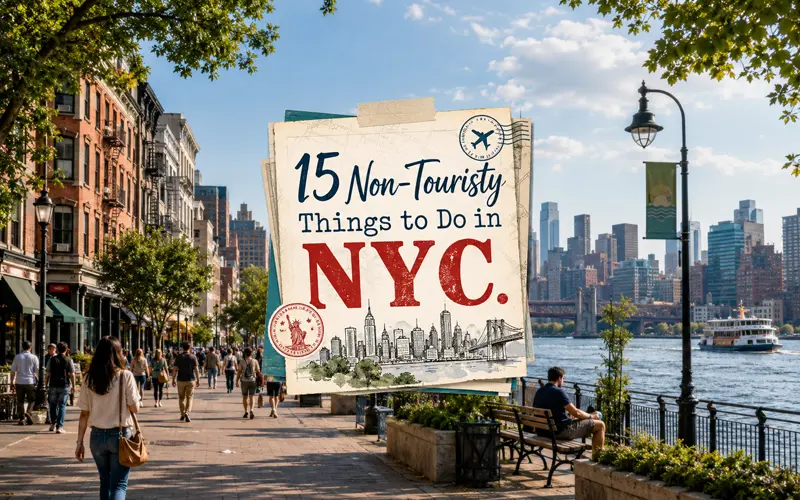 New York City-inspired travel scene for 15 non-touristy things to do in NYC