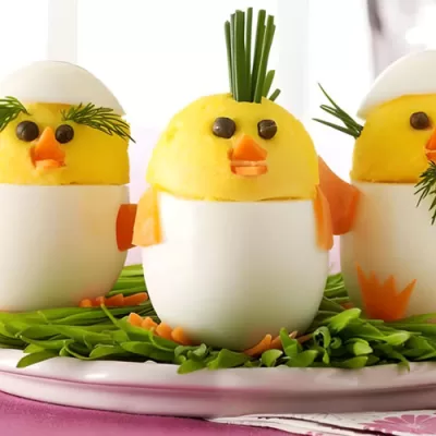 Brighten Your Table with Cute Deviled Eggs Chicks Recipe