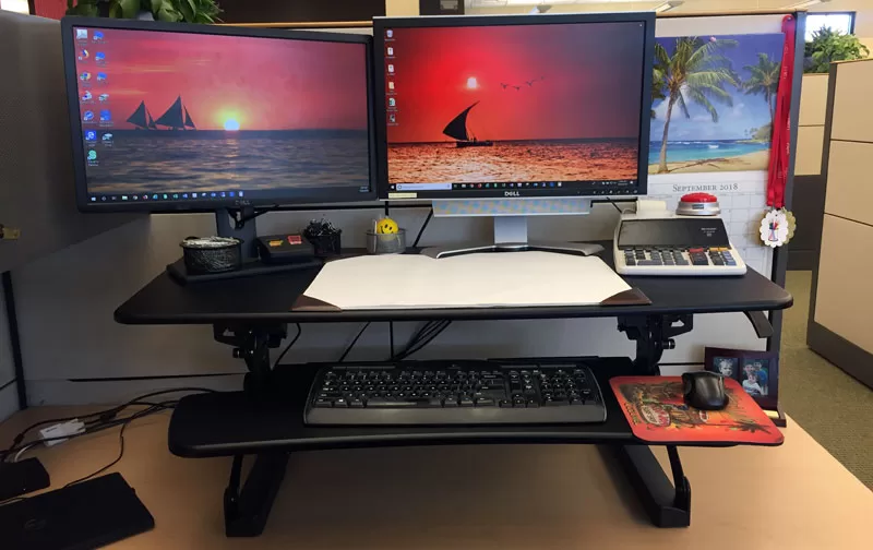 standing desk converter review flexispot