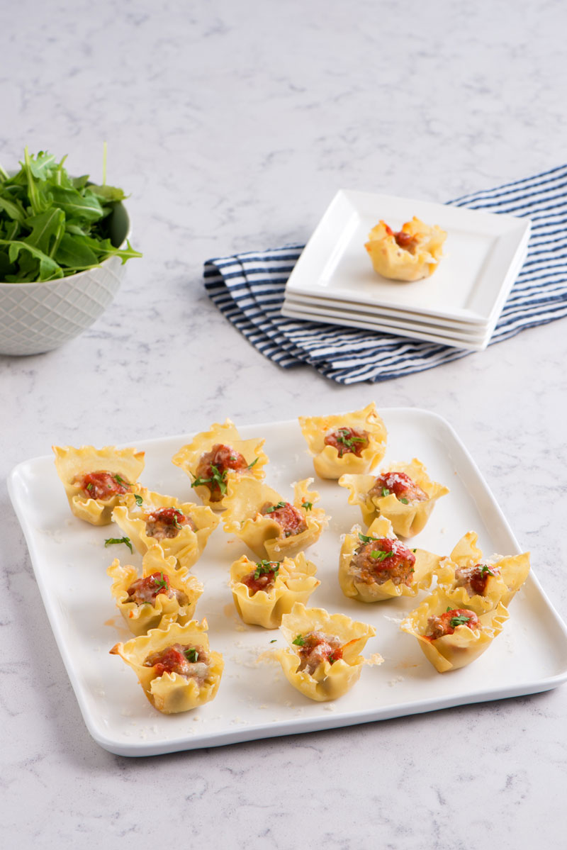 Mini Meatball Pasta Cups Recipe