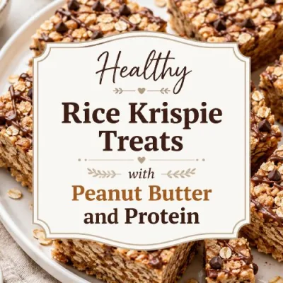 Healthy Rice Krispie Treats with Peanut Butter and Protein