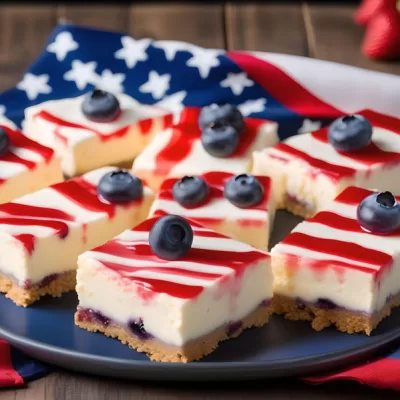 Flag Cheesecake bars