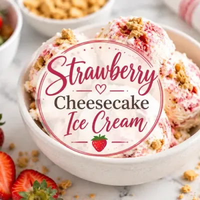 Homemade Strawberry Cheesecake Ice Cream Recipe