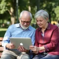 Seniors Using a Laptop