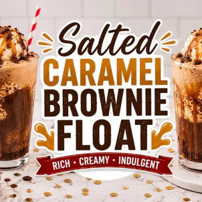 Bakery-Style Salted Caramel Brownie Float Recipe