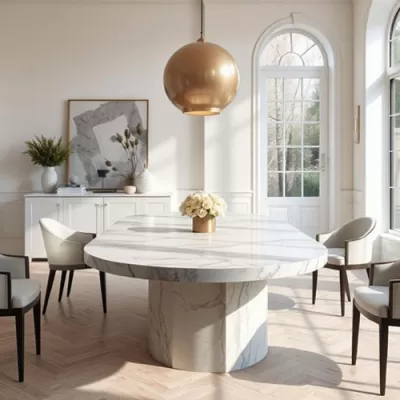 marble dining table