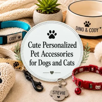 Cute Personalized Pet Accessories for Dogs and Cats
