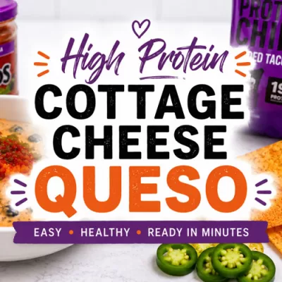 High Protein Cottage Cheese Queso with Black Beans