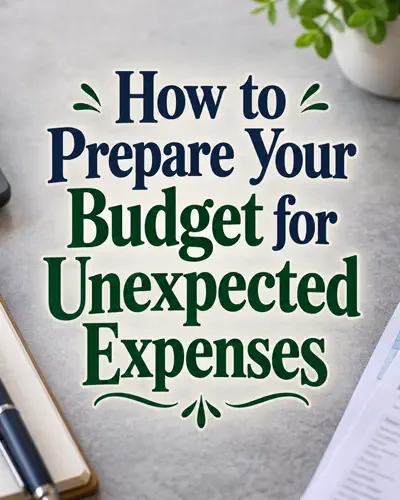 Budgeting supplies with the title How to Prepare Your Budget for Unexpected Expenses